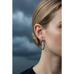 Silver Hoop Earrings NWOT